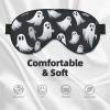 Cute White Ghost Halloween Pattern 1 Print Eye Mask, Sleep Mask with Adjustable Strap Soft Breathable Eye Cover for Sleeping view 3