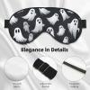 Cute White Ghost Halloween Pattern 1 Print Eye Mask, Sleep Mask with Adjustable Strap Soft Breathable Eye Cover for Sleeping view 4