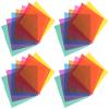 GANAZONO 28pcs 10cm Square Cellophane Sheets, Iridescent Craft Film Wrapping Paper for Packaging, Candy, Party Supplies, DIY Decoration view 1
