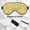 Yellow Chicken Print Eye Mask, Sleep Mask with Adjustable Strap Soft Breathable Eye Cover for Sleeping view 4