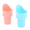 Ice Cream Cone Frozen Treat Cup, Reusable PP Material, 2PCS Pink and Blue 3.9 Inch - Dishwasher Safe, Stable Base, Perfect for Parties and Kids view 3