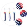 HOMOCONO s Manual Toothbrush 3pcs Soft Bristle Oral Care Toothbrush Set for Ages 3-12 with Cartoon Design Blue Yellow Red for Teeth Cleaning Random Color view 3