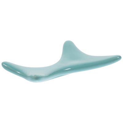 CTIRCHIU Ceramic Guasha Board Blue Massage Scraper Multi-Functional Body and Neck Scraping Tool for Home and Travel Facial and Shoulder Muscle Relaxation