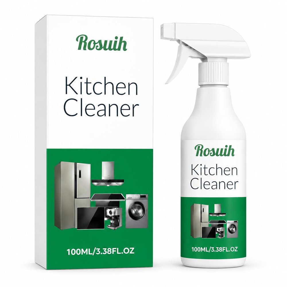 ROSUIH Kitchen Appliance Cleaner Spray, Heavy Duty Grease Remover for Cooktop, Oven, Stove, Range Hood and Countertops, Multi-Surface Degreaser, 100 mL