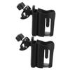 PartyKindom 2pcs Wheelchair Cup Holder and Bike Water Bottle Holder with Adjustable Clamp and Phone Bracket for Adults Seniors view 1