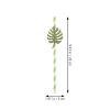 HINTRMENT 10pcs Monstera Tropical Leaf Paper Straws Glitter Decorative Cocktail Straws for Pool Party Summer Drinks view 2