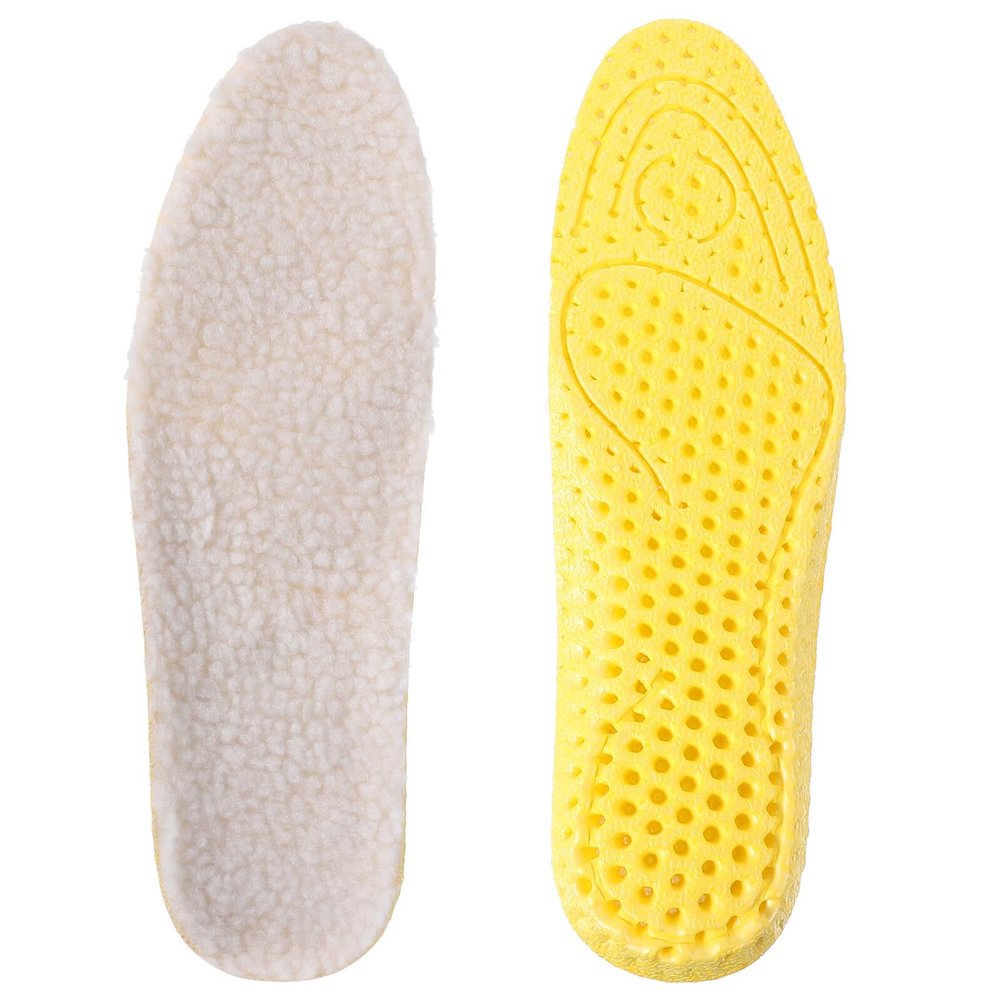 COMPUKAS Thickened Lambswool Warm Insoles for Winter Shoes Size 38 Breathable Fleece Shoe Inserts Anti-Cold Warm for Boots and Slippers