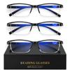 AIMISUV 3 Pack Reading Glasses for Men, Spring Hinge Readers for Men Women with Blue Light Blocking/Anti Glare Rectangular Magnifying Eyeglasse +3.75X view 1
