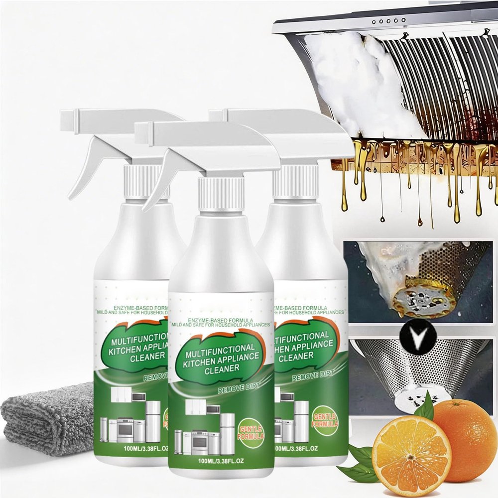 Maxigon Kitchen Enzyme Cleaner,Enzyme Foam Cleaner,Multi Purpose Powerful Degreasing,Long-Lasting Freshness,Heavy Duty Degreaser Stain Remove For Household,Oven,Stove,Range Hood (3PCS)