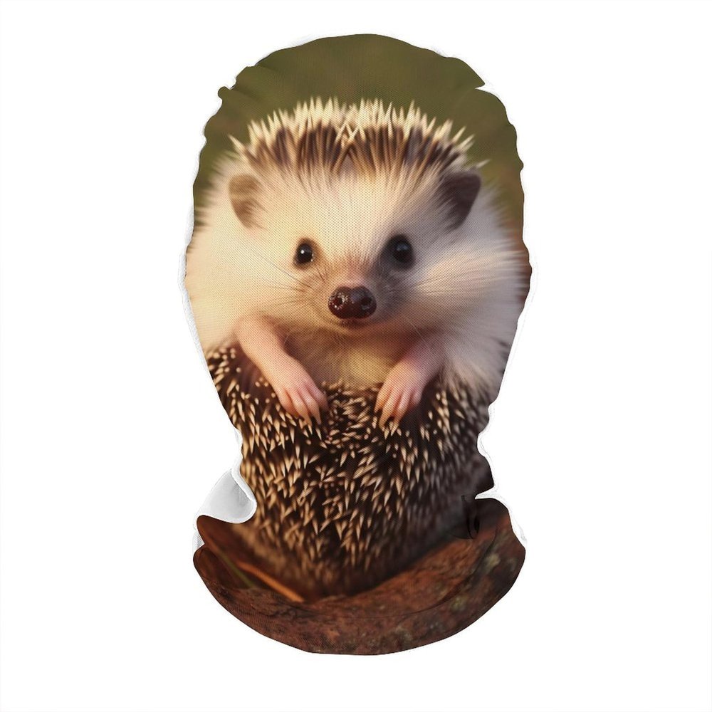 LZQPOEAS Funny Mesh Full Face Cover Mask - Hedgehog Balaclava Face Masks Breathable Costume Head Cloth, Stretchy See Through Mask Cosplay Hood for Party, Cosplay & Pranks