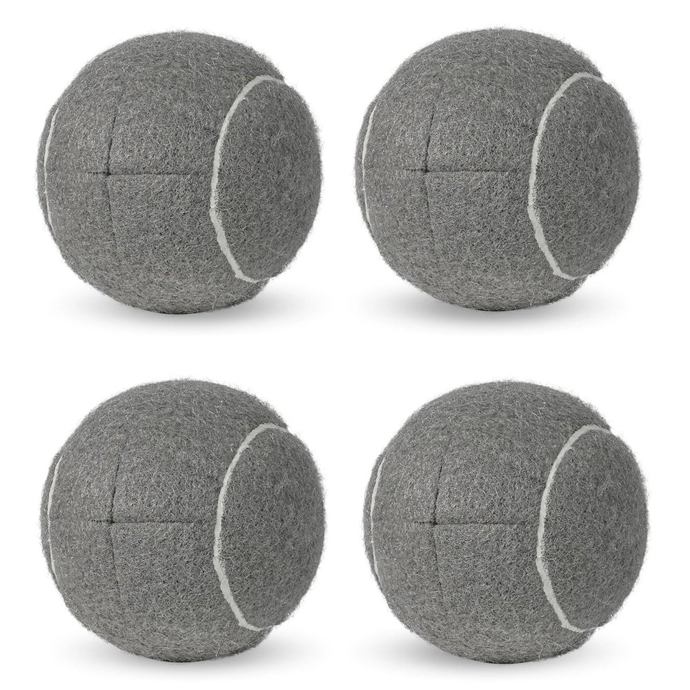 12PCS Precut Tennis Balls for Walkers Long Lasting Felt Pad Glide Coverings for Furniture Legs and Floor Protection(Gry)