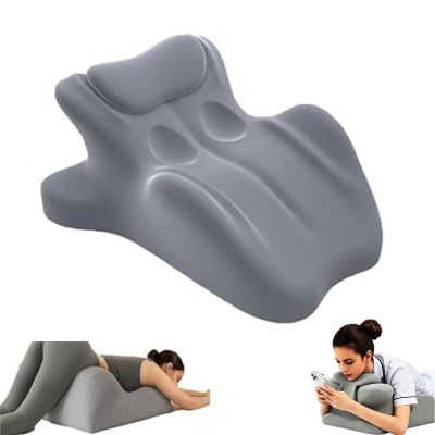 Ergonomic Pillow - Contour Pillow Memory Foam Wedge Pillow for Acid Reflux Relief, Multipurpose Positioning 27 Degree Bed Wedge Pillow Reading Pillow Couples Pillow (Gray)