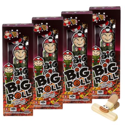 Taokaenoi USA Seaweed Grld BBQ BR 6Ct 0.63 oz Packs Seaweed Snacks and Nori Sncks 4 Pack Seawed Bulk Snack with bag clips