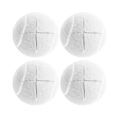 12pcs Tennis Balls for Chair Legs Furniture Floor Protection Felt Pad Silent Anti Slip Rubber Glide Coverings for Bedroom Living(White)