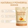 Everly Pumpkin Seed Oil with Saw Palmetto - Cold Pressed Virgin Oil, 3000mg per Serving, Rich in Essential Fatty Acids, Cold Pressed Pumpkin Seed Oil Capsules, Non-GMO - 180 Softgels view 2