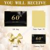 JMANNI 60th Birthday Gift Bag with Card and Tissue Paper for Men Women Him, 13" Elegant Black Gold Anniversary Keepsake Party Present Shopping Paper Bags for Gifts Wrapping EST.1966/Black/Medium view 3
