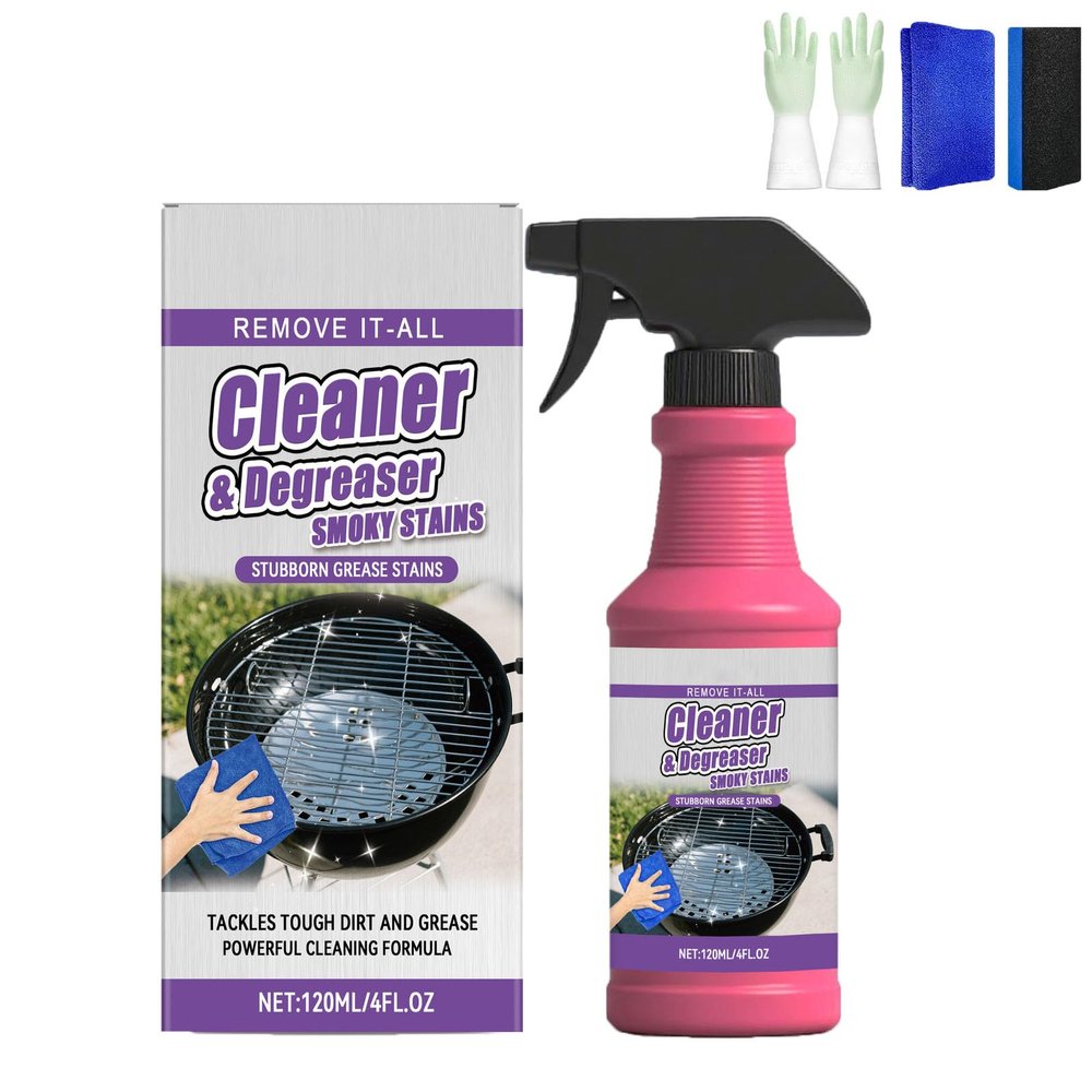 Fast-Acting Heavy-Duty Grill Degreaser Spray, Bbq Cleaner and Degreaser, Grill Cleaner for Outdoor Grill (1PCS)