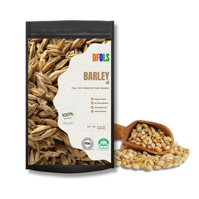 DFOLS Barley Whole Grain Chewy Nutty Flavor for Soups Cooking 0.55lb 8.82oz (250g) Premium Quality