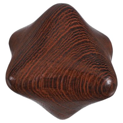 balacoo Wooden Hand Massage Ball for Hand Exercise and Trigger Point Therapy Small Portable Palm Massager for Muscle Relaxation Hexagonal Dark Hardwood Massage Tool for Wellness