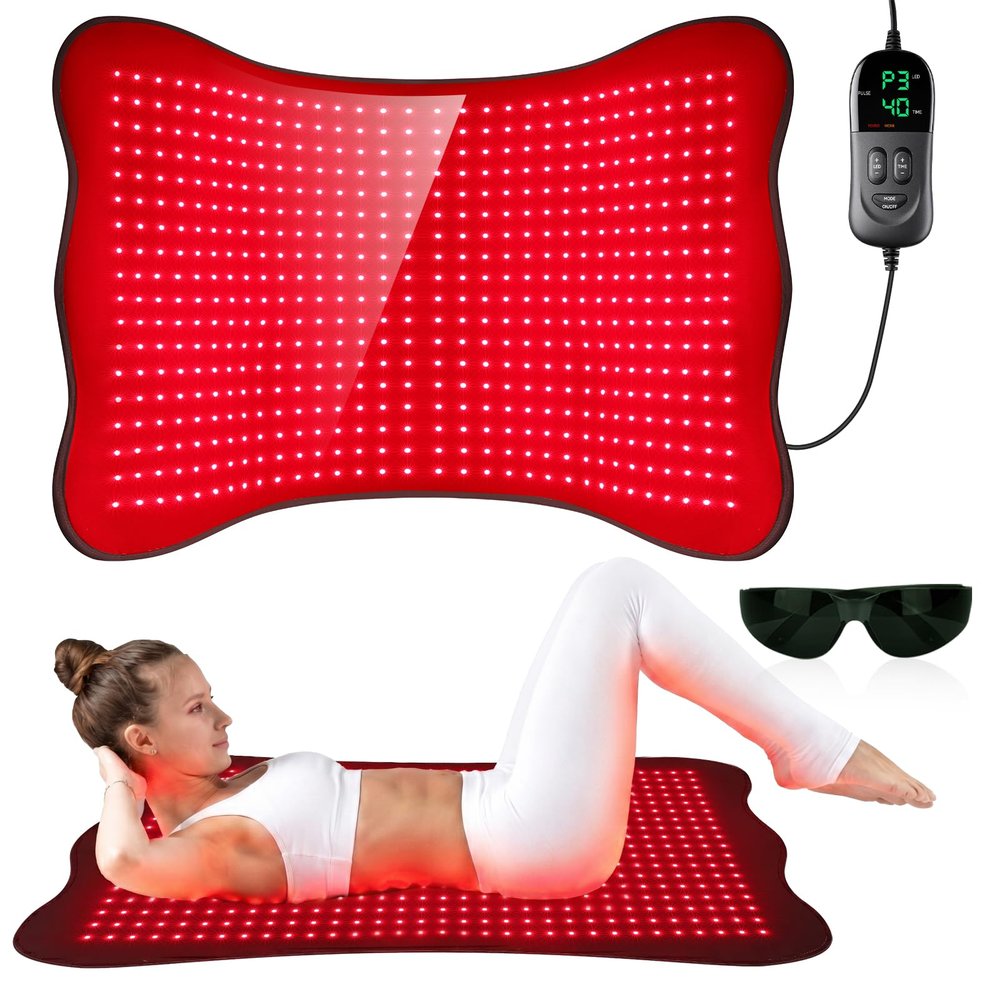 Red Light Therapy Mat for Body, 43"x26" Infrared Light Pad with 576 LEDs
