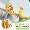 2026 Upgrade Banana Toothbrush Travel Case, Portable Travel Toothbrush Holder with Toothpaste Container, Toothbrush Covers for Electric Toothbrushes , Camping Toothbrush Organizer (Green and Yellow) view 2