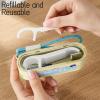 Automatic Floss Pick Dispenser - Pop-up Dental Floss Picks with 10 Flosspicks| Reusable Floss Holder for Travel, Office, Restaurant | Oral Care Organizer for Daily Hygiene view 3