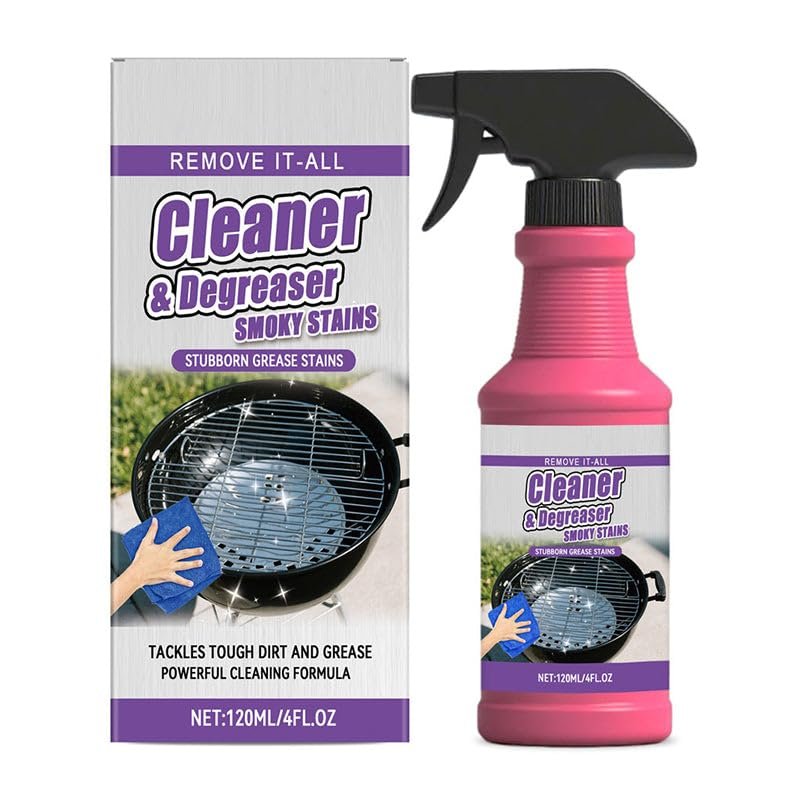 Fast-Acting Heavy-Duty Grill Degreaser Spray, Kitchen Appliance Cleaner Spray, Away Baked-On Grease, Char & Food In Minutes, Professional Strength, Shake, Point & Spray, No Scraping (1 Bottle)