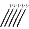IWOWHERO 5pcs Cane Wrist Straps for Walking Sticks and Trekking Poles, Black Elastic Anti-lost Hand Wrist Leash for Hiking, Elderly Mobility Aid Accessories view 1