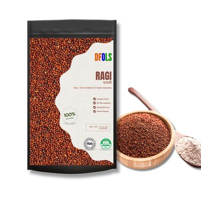 DFOLS Ragi Finger Millet Whole Grain Earthy Nutty Flavor Cooking 0.55lb 8.82oz (250g) Premium Quality