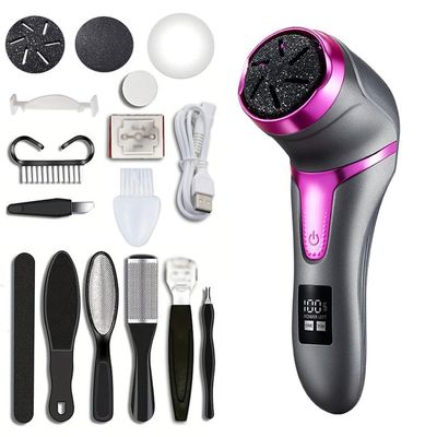 10 Piece Set of Foot Grinder Charging Electric Trimmer to Remove Calluses