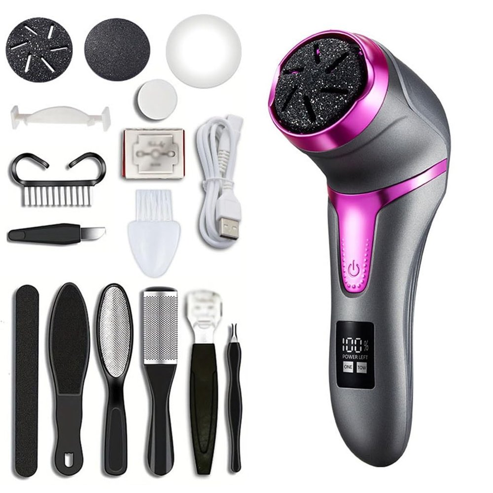 10 Piece Set of Foot Grinder Charging Electric Trimmer to Remove Calluses