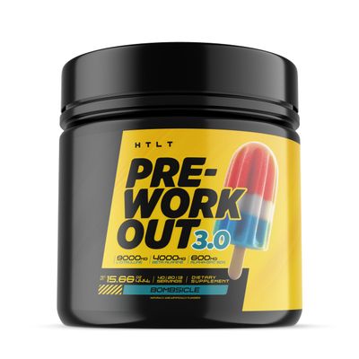 HTLT Supplements Pre-Workout 3.0 | L-Citrulline, Beta-Alanine, Betaine, Caffeine & Nootropic Blend | Supports Energy, Pumps, Focus & Performance | 30 Servings (Bombsicle)