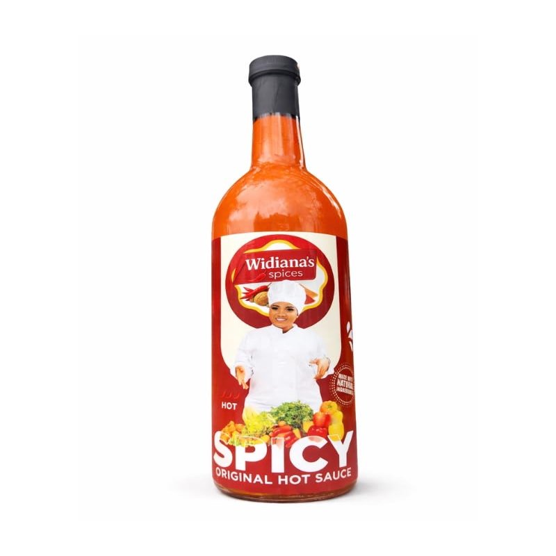 Widiana's Original Hot Sauce - 35 fl oz (750mL) | Caribbean Style Spicy Pepper Sauce | Made with Fresh Hot Peppers, Turmeric & Garlic | All Natural Ingredients | No Preservatives | Gluten Free | Vegan | Family Size