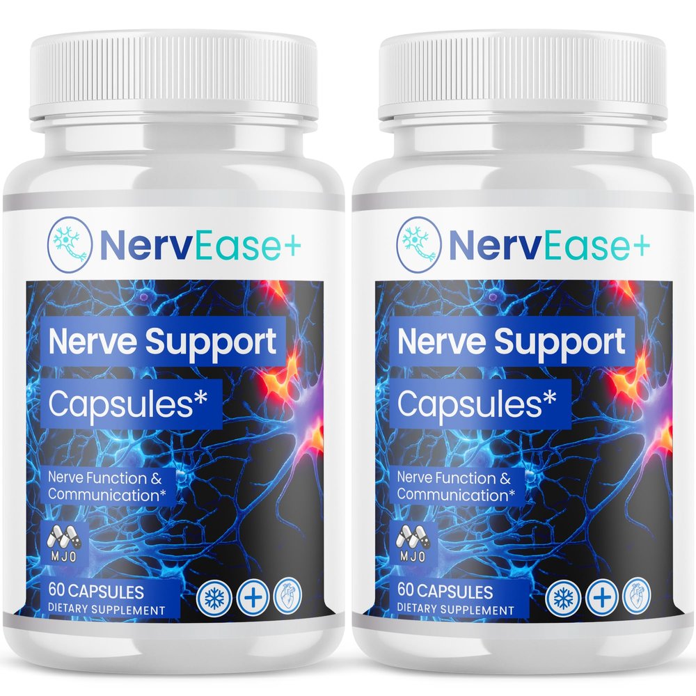 (2 Pack) Nervease Capsules, Nerv ease Pills with All Natural Ingredients, Advanced Overall Health and Wellness Premium Vitamin Supplement Formula with Max Strength Multivitamins Support (120 Capsules)