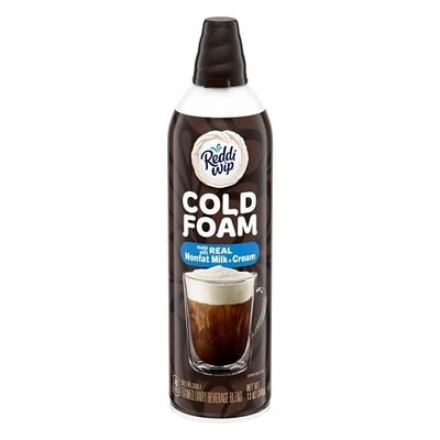Reddi-wip Sweet Foam Coffee Topper, Made with Nonfat Milk and Cream, Gluten-Free, No Artificial Flavors, 13 oz, 6 Pack