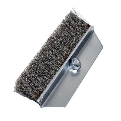 Crematory Clean Out Brush with Scraper, Heavy Duty Chamber Sweep, 12", 1/2" Standard Pipe Thread Compatible
