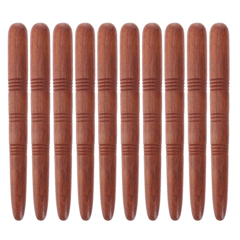 CIMAXIC 10pcs Wood Acupoint Massage Pen - Wood Therapy Massage Stick - Manual Trigger Point Release Tool for Hand Feet Back Facial Body Muscle Relaxation