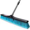 24" Push Broom Outdoor, Heavy Duty Garden Brush Broom with 58" Long Handle view 1
