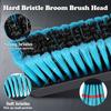 24" Push Broom Outdoor, Heavy Duty Garden Brush Broom with 58" Long Handle view 2