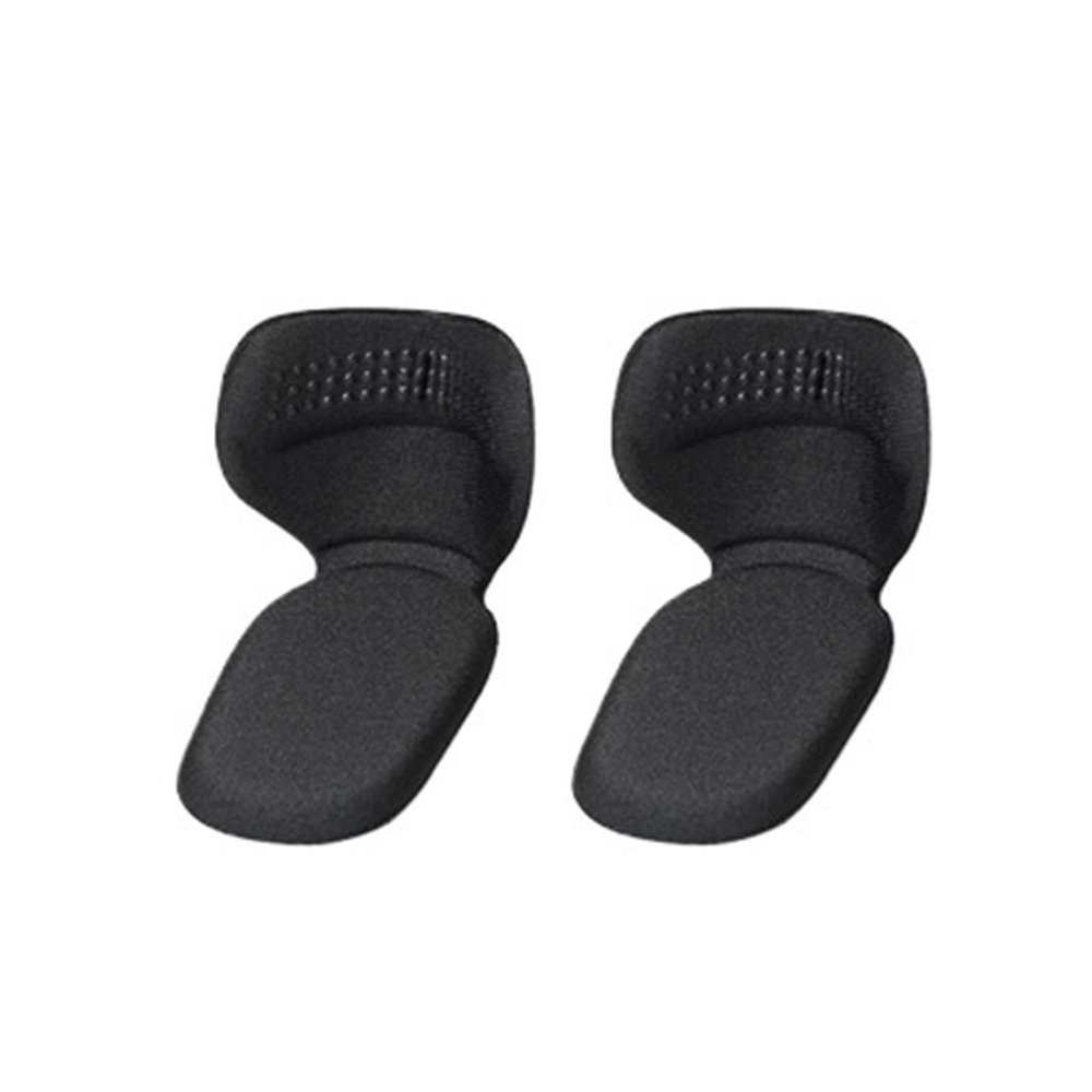 2pcs Shoe Heel Insoles Foot Pad Sports Shoes Adjustable Antiwear Feet Inserts Protector Sticker(Black)