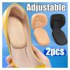 2pcs Shoe Heel Insoles Foot Pad Sports Shoes Adjustable Antiwear Feet Inserts Protector Sticker(Black) view 2