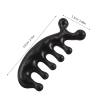 TEHAUX Wooden Sandalwood Scalp Massager Comb, Multifunctional Wide Tooth Massage Tool for Head Face Neck, Thickened Chinese Acupoint Massage Hair Comb for Unisex Relaxation view 2