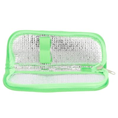 ABOOFAN Portable Insulin Cooler Bag Insulated Insulin Organizer Pouch with Thermal Storage for Diabetes Travel and Daily Medication Carrying Green