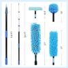 30ft High Reach Duster Kits, Heavy Duty High Reach Duster Kit for Cleaning, Spider Web Brush, Washable Dust Brush for High Roof and Glass Surfaces (with 5-12ft Extension Pole) view 2