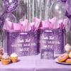Farewell Going Away Gift Bags,Purple Silver Rude That You're Leaving But Ok Paper Bag with Wrapping Tissue Paper Greeting Card for Moving Away,Goodbye,Retirement,Coworker Leaving Party Supplies Present view 2