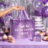 Farewell Going Away Gift Bags,Purple Silver Rude That You're Leaving But Ok Paper Bag with Wrapping Tissue Paper Greeting Card for Moving Away,Goodbye,Retirement,Coworker Leaving Party Supplies Present view 3