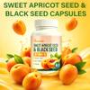 Aevezom Organic Sweet Apricot Seed & Black Seed Capsules for Immune Support & Overall Wellness | 60 Capsules (1) view 2