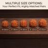 1 Pair Boutique Natural Wenwan Walnut Handball Health Grip Ball Palm Massage Chinese Walnuts for Stress Relief & Anxiety (Natural Wood Color,39 * 40mm) view 2
