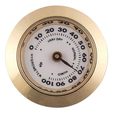 Adorainbow Mechanical Cigar Hygrometer Gauge Small Round Analog Humidity Meter for Humidor High-Precision Metal Mini Humidity Gauge for Cigar Boxes