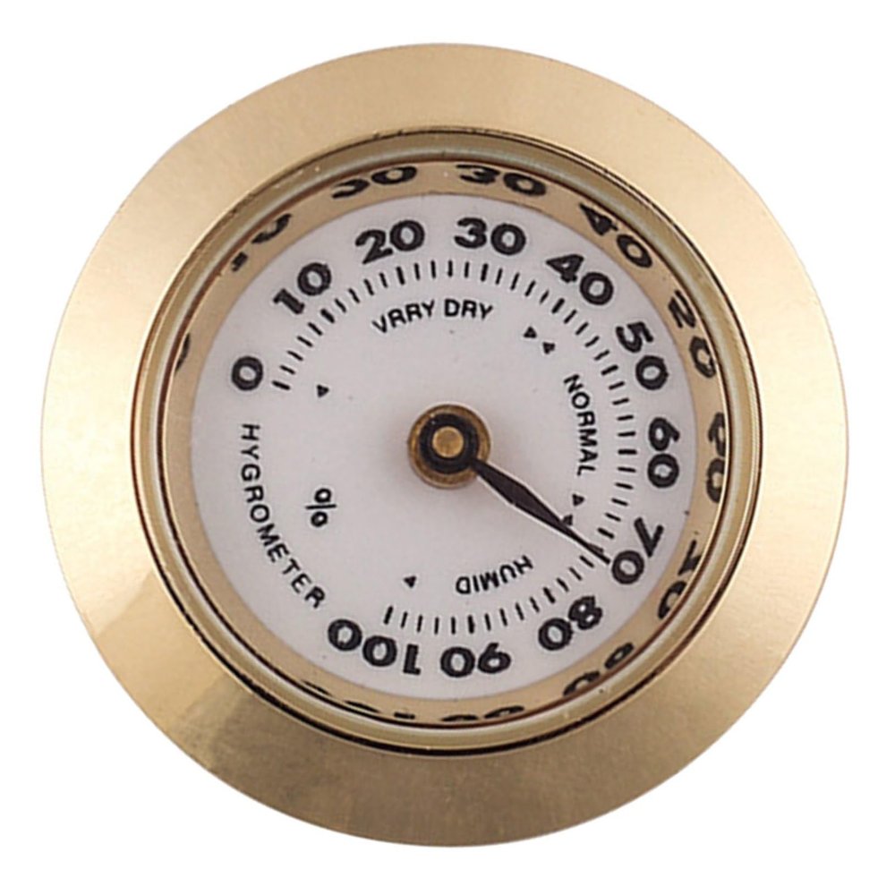 Adorainbow Mechanical Cigar Hygrometer Gauge Small Round Analog Humidity Meter for Humidor High-Precision Metal Mini Humidity Gauge for Cigar Boxes